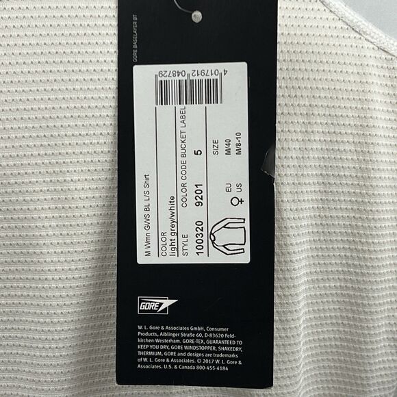 GORE Windstopper Medium Base Layer Long Sleeve Shirt Light Grey White Ski Snow - Picture 7 of 17